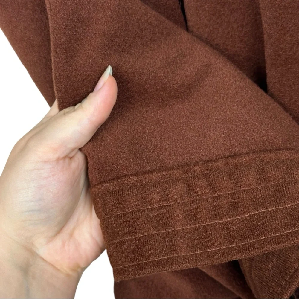Luxurobe Vintage New York Velour Chocolate Brown Bath Robe Smoke Coat Jacket